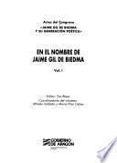 Actas del Congreso Jaime Gil de Biedma y su Generación Poética.: En el nombre de Jaime Gil de Biedma