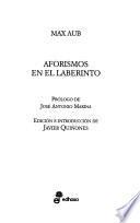 Libro Aforismos en el laberinto