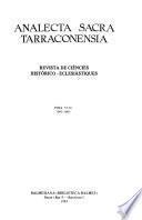 Analecta sacra Tarraconensia