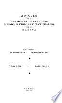 Libro Anales de la Academia de Ciencias Medicas, Fïsicas y Naturales de la Habana