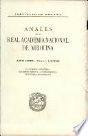 Anales de la Real Academia Nacional de Medicina - 1956 - Tomo LXXIII - Cuaderno 1