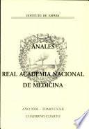 Anales de la Real Academia Nacional de Medicina - 2005 - Tomo CXXII - Cuaderno 4