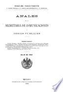 Libro Anales de la Secretaría de Comunicaciones y Obras Públicas