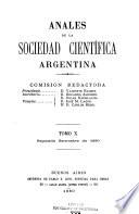 Libro Anales de la Sociedad Científica Argentina