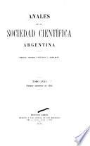 Libro Anales de la Sociedad Científica Argentina