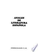 Anales de literatura española