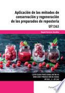 Libro Aplicación de los métodos de conservación y regeneración de los preparados de repostería
