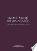 Libro Azorín y Miró en traducción