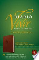 Biblia de Estudio del Diario Vivir Ntv, Tamaño Personal (Letra Roja, Sentipiel, Café Claro)