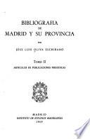 Bibliografía de Madrid y su Provincia