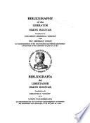 Bibliography of the Liberator, Simón Bolívar, Compiled in the Columbus Memorial Library of the Pan American Union, in Commemoration of the One Hundred and Fiftieth Anniversary of the Birth of the Liberator on July 24, 1783
