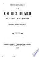Biblioteca boliviana. Primer suplemento