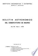 Boletín astronómico del Observatorio de Madrid