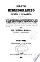 Boletin bibliografico español y estranjero