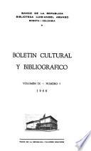 Boletín cultural y bibliográfico