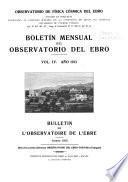Boletín mensual del Observatorio del Ebro ...