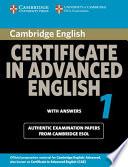 Libro Cambridge Certificate in Advanced English 1 for updated exam Student's Book with answers