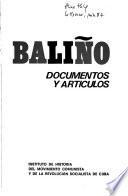 Carlos Baliño, documentos y artículos