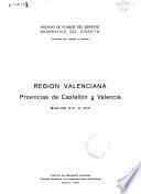 Catálogo de mapas y planos Región Valenciana