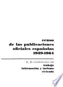 Censo de las publicaciones oficiales españolas 1939-1964