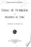 Censo de población de la República de Chile levantado el 15 de diciembre de 1920