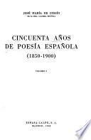 Cincuenta años de poesía española, 1850-1900