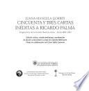 Libro Cincuenta y tres cartas inéditas a Ricardo Palma