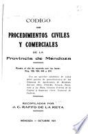 Código de procedimientos civiles y comerciales de la Provincia de Mendoza