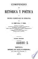 Compendio de retorica y poetica o nociones elementales de literatura. 4. ed