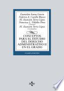 Libro Conceptos para el estudio del Derecho administrativo II en el grado
