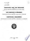 Constitution, Rules and Regulations