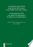 Constitutional Documents of Portugal and Spain 1808–1845
