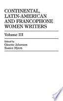 Libro Continental, Latin-American, and Francophone Women Writers: Without special title