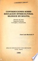 Contribuciones sobre educación intercultural bilingüe en Bolivia