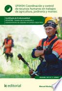 Libro Coordinación y control de recursos humanos en trabajos de agricultura, jardinería y montes. AGAJ0308