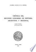 Crónica del Segundo Congreso de Historia Argentina y Regional