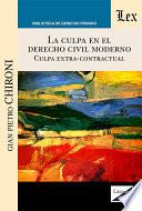 Libro Culpa en el derecho civil moderno.