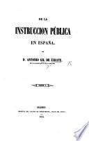 De la instruccion pública en España
