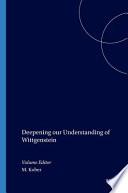 Libro Deepening Our Understanding of Wittgenstein