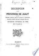 Descripcion de la provincia de Jujuy