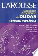 Libro Diccionario Americano de dudas lengua Espanola