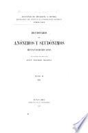 Diccionario de anónimos y seudónimos hispanoamericanos, apuntaciones reunidas