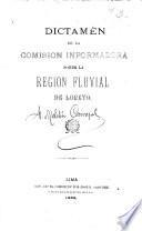 Dictamen de la Comisión Informadora sobre la Región Fluvial de Loreto