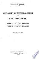 Dictionary of Meteorological and Related Terms