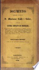 Documentos librados a favor de D. Mariano Cubí i Soler, autor del Sistema completo de frenolojía
