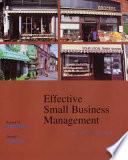 Libro Effective Small Business Management