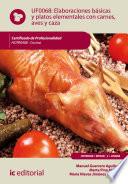 Libro Elaboraciones básicas y platos elementales con carnes, aves y caza. HOTR0408