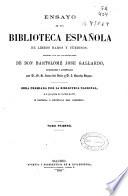 Ensayo de una biblioteca española de libros raros y curiosos