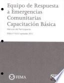 Libro Equipo de Respuesta a Emergencias Comunitarias Capacitacion Basica Manual del Participante