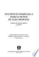 Estudios en homenaje a Marcia Muñoz de Alba Medrano